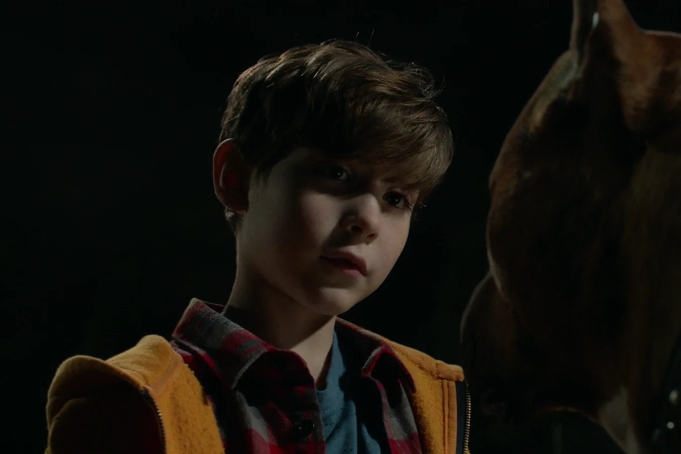Rory McKenna near a Predator hound during the Halloween hunt
