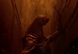 The Runner Xenomorph from Alien 3 crawling across a corridor