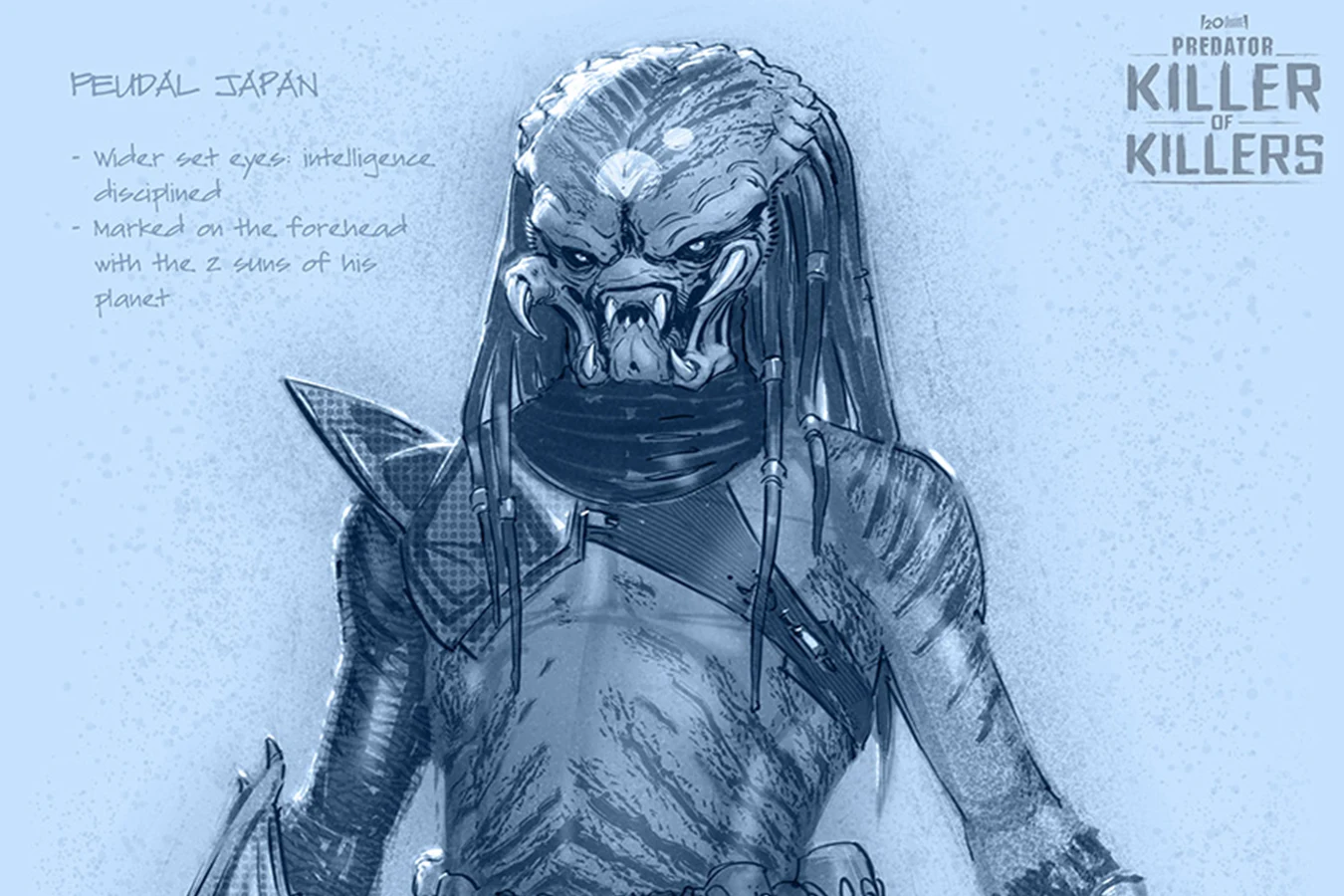 Early feudal Japan Predator concept art for Predator: Killer of Killers