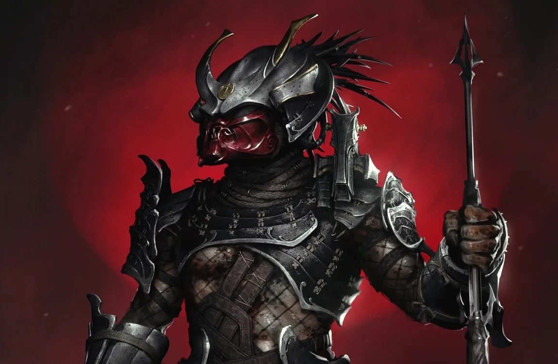 Samurai Predator armor and Oni-like bio-mask