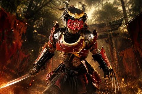 Samurai Predator wearing Japanese-inspired armor