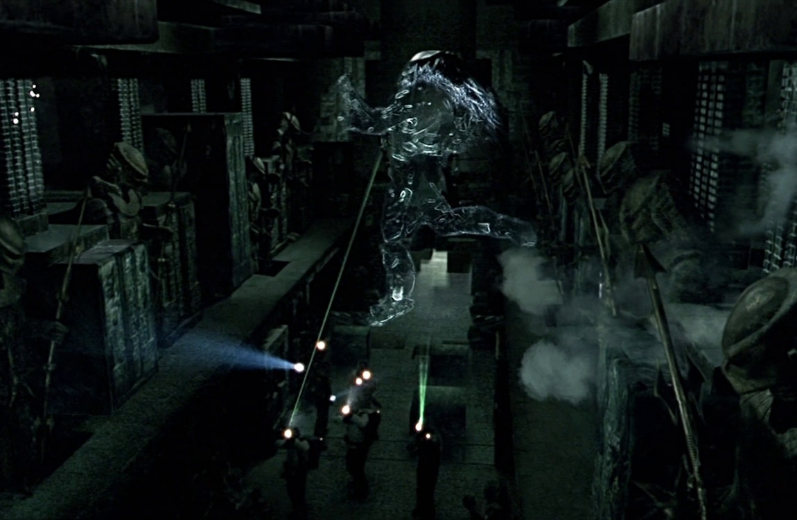 Scar Predator fights some mercenaries