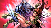 Sister Midnight, a female Yautja
