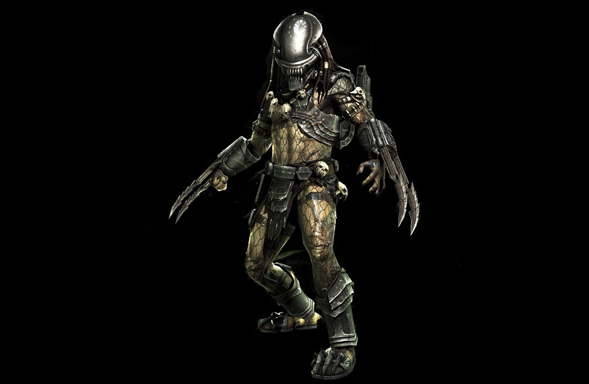 The Serpent Hunter Predator wearing an Alien Head Mask from Aliens vs. Predator 2010