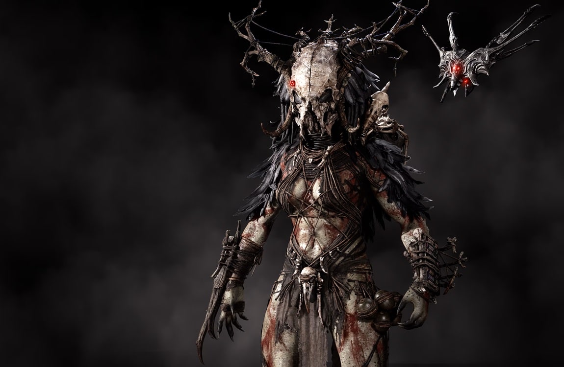The Witch Predator with a skull mask for Predator: Hunting Grounds