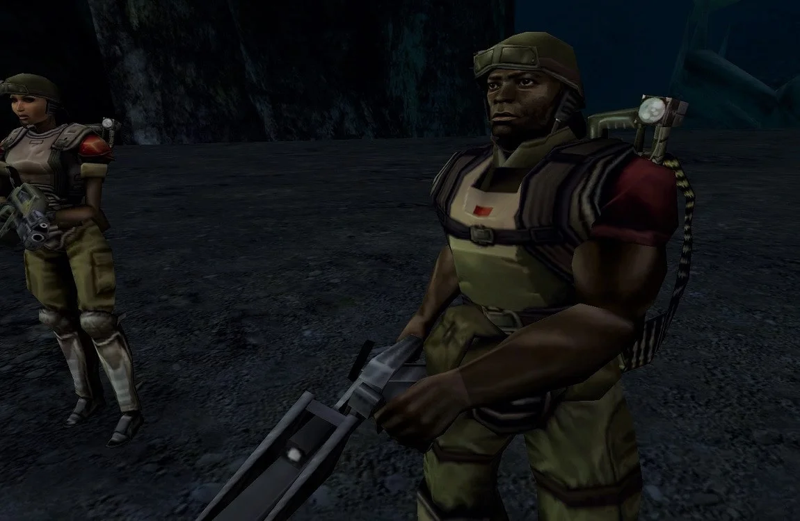 Smartgunner Jones from the Aliens vs. Predator 2 video game