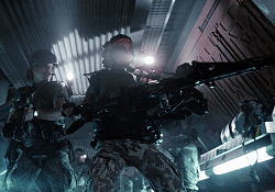 Vasquez from Aliens using a Smartgun