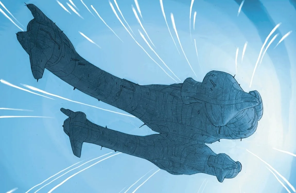 Two Engineer ships docked together in Aliens vs. Avengers by Marvel