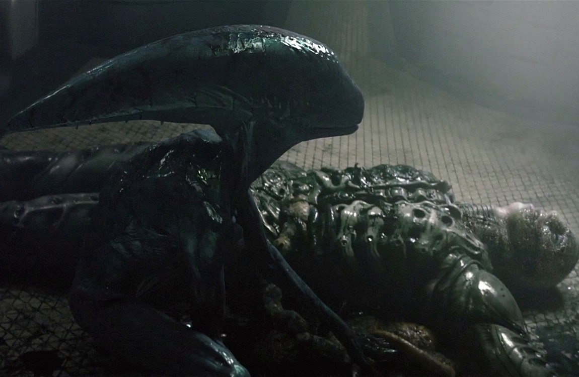 The Deacon being born from an Engineer in Prometheus