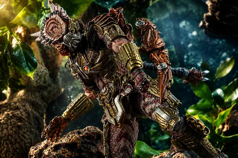 Spiked Tail Predator with cybernetic enhancements
