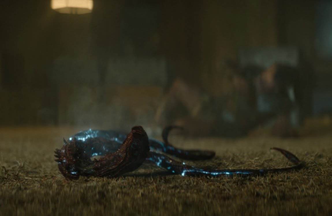 Squirt killed by Tessa's shoulder cannon