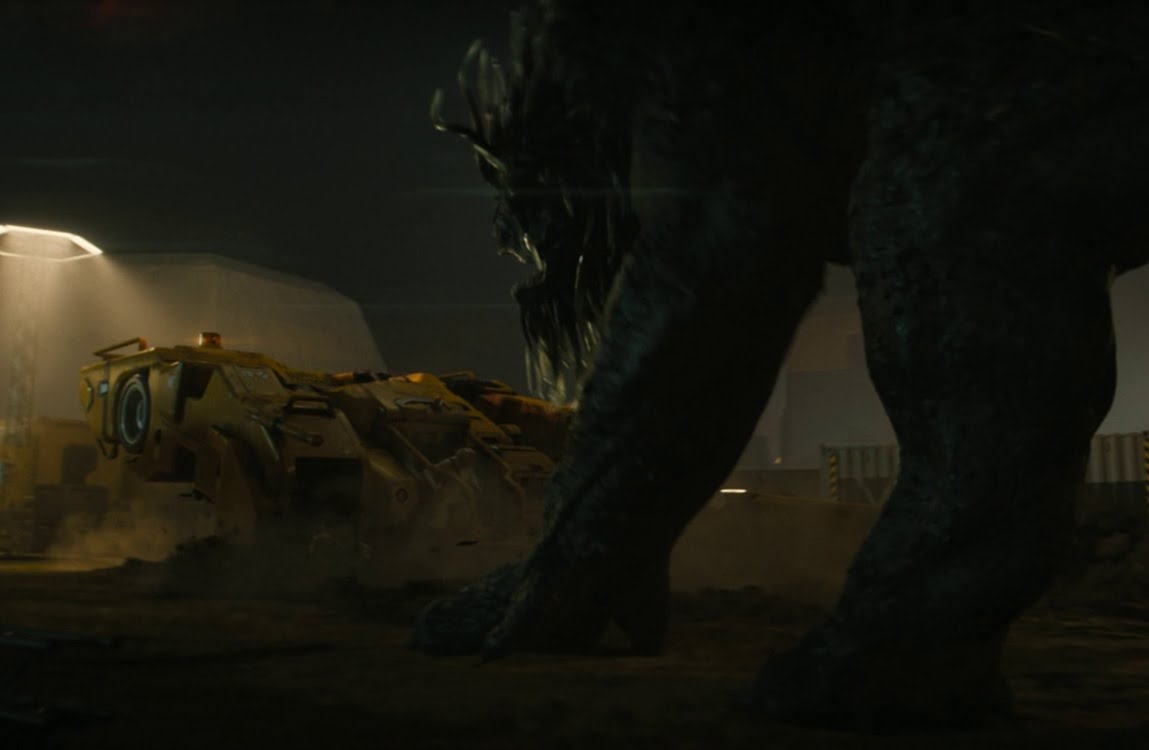 The Super Power Loader is destroyed by the Kalisk