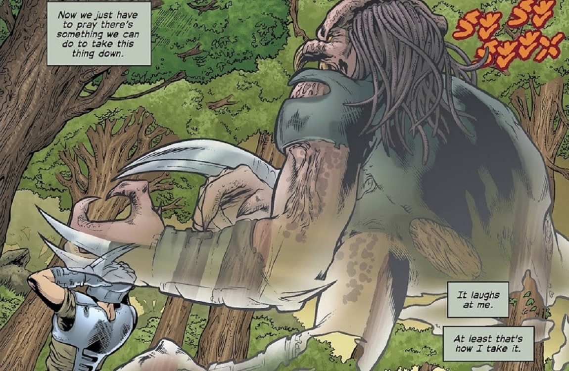 The Four-Armed Predator from the Predators: Preserve The Game sequel comic