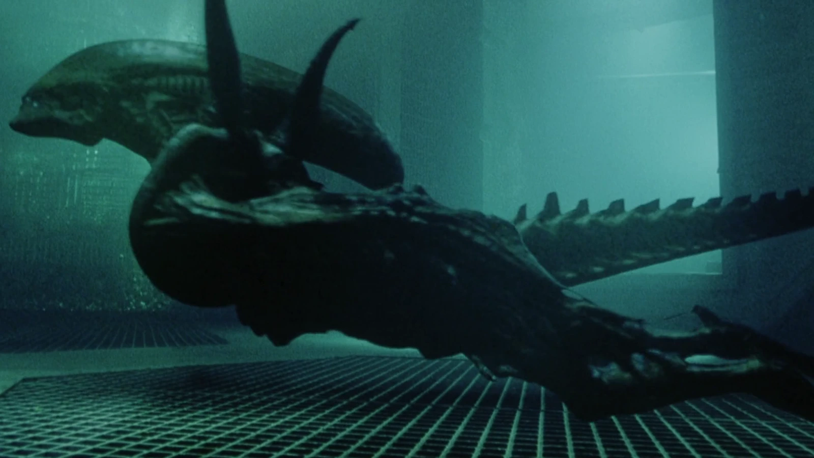 The cloned Xenomorphs swimming in Alien: Resurrection