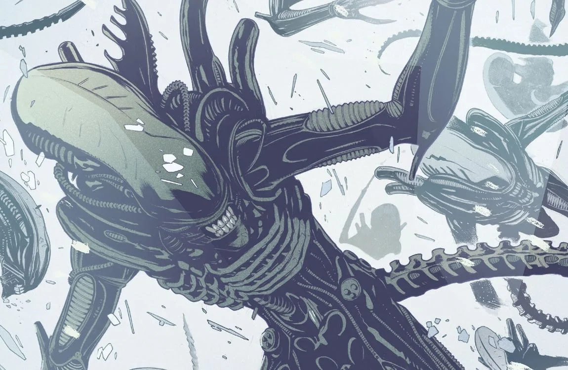 Xenomorphs frozen in ice in Alien: Thaw