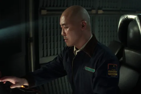 Teng in his Maginot navigator uniform aboard the USCSS Maginot in Alien: Earth