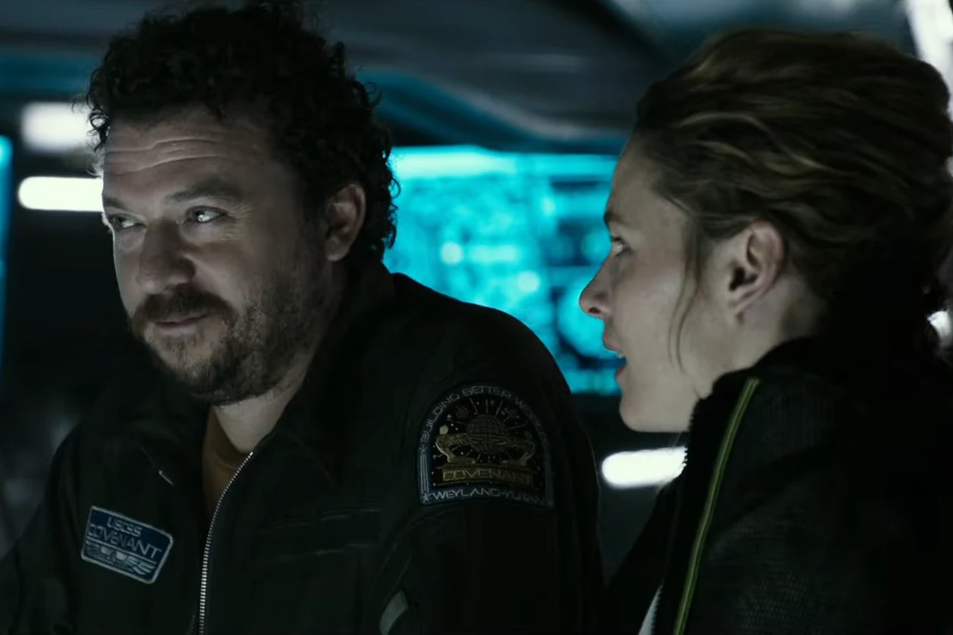 Tennessee in a Covenant jacket smiling at Faris during the crew's last meal