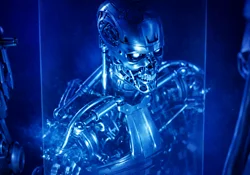 A T-800 Terminator being assembled by Skynet