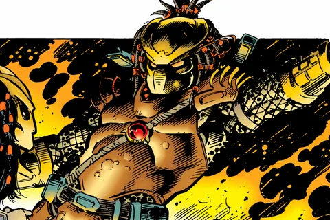 Top-Knot the Yautja clan leader with his distinctive topknot hairstyle from Aliens vs. Predator comics