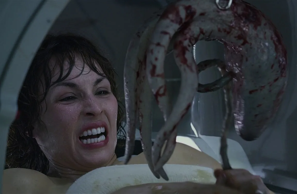 Elizabeth Shaw near the Trilobite in Prometheus