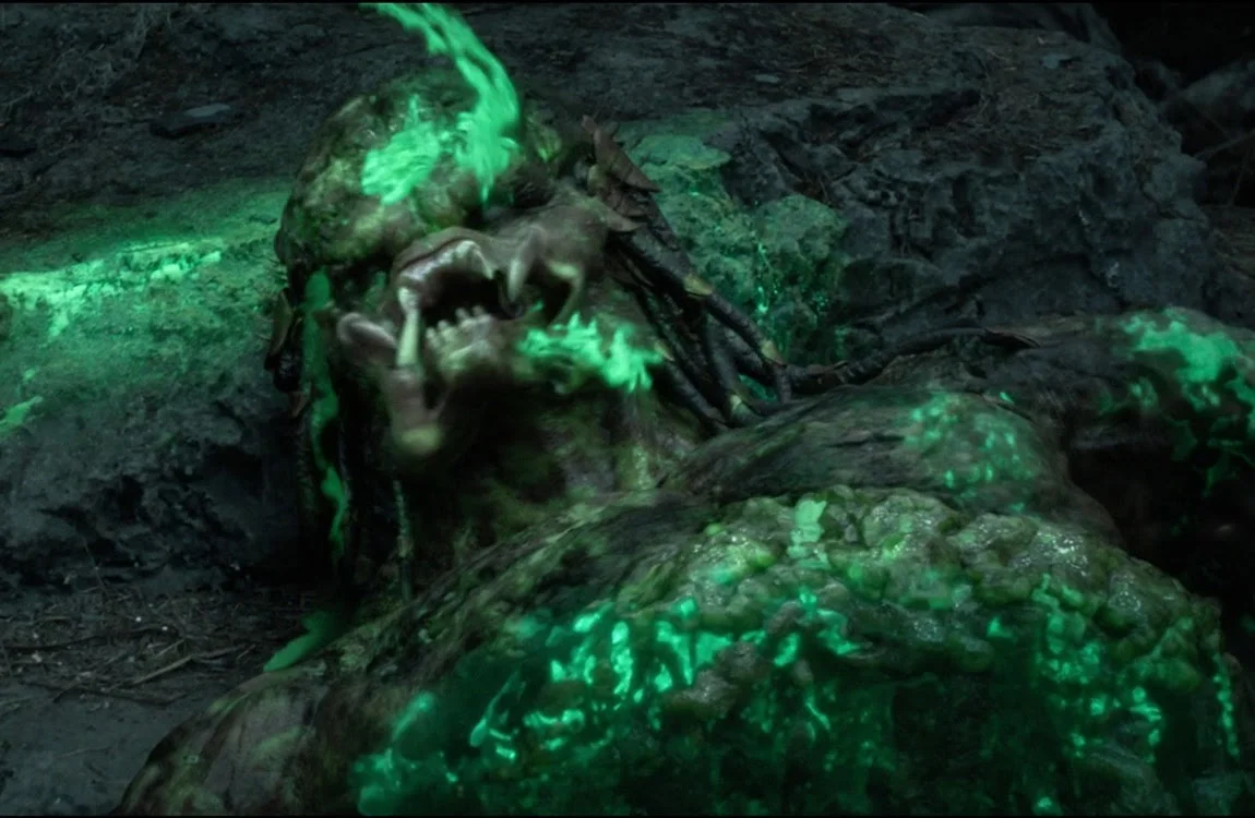 The Upgrade Predator is shot in the face