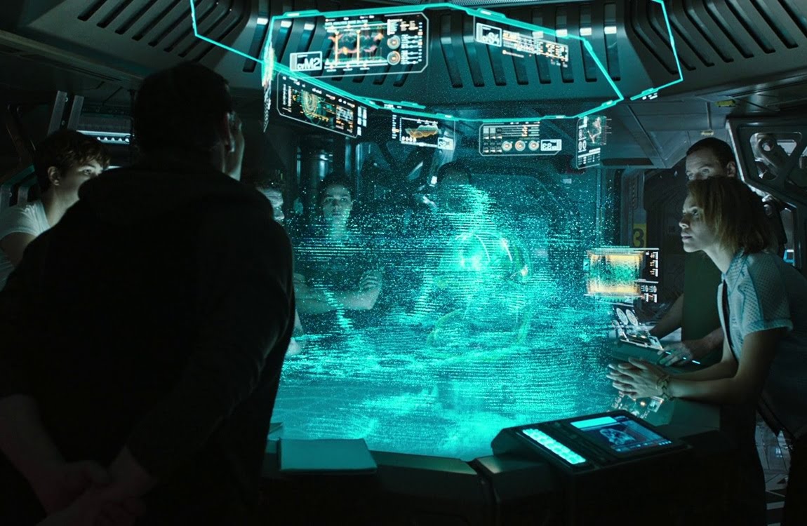 The crew of the USCSS Prometheus assembling 