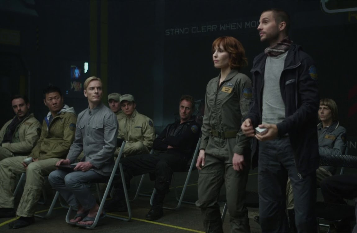 The crew of the USCSS Prometheus assembling 