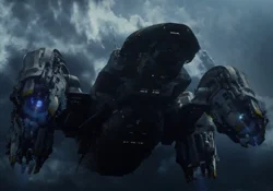 The USCSS Prometheus landing on LV-223