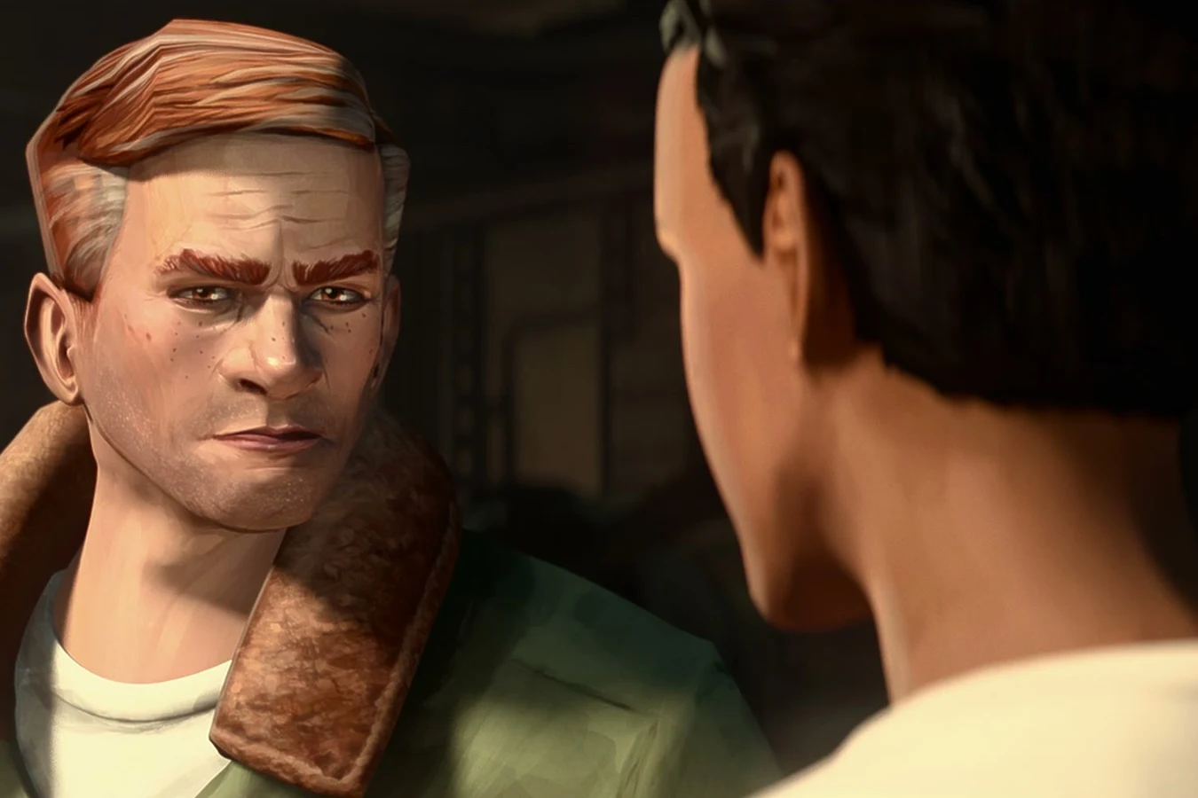 Vandenberg speaks sternly to Torres in a Ranger hangar