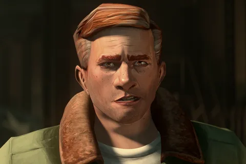 Captain Vandenberg, called Vandy, in a shearling flight jacket aboard the Ranger