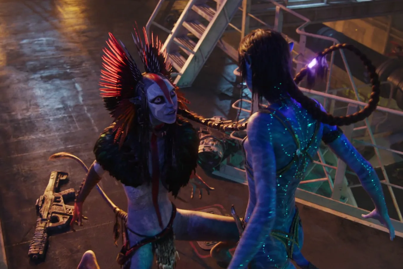 Varang confronting Kiri in Avatar: Fire and Ash