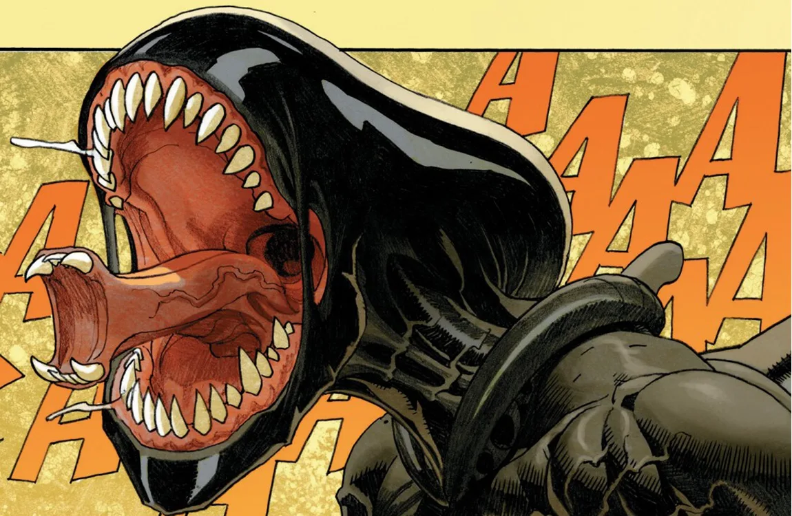 Venom Xenomorph screaming in Aliens vs. Avengers