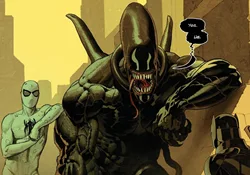 The Venom Xenomorph from Aliens vs Avengers