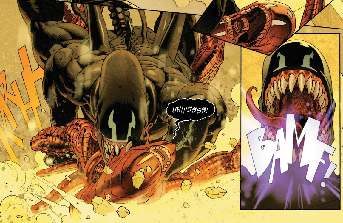 Venom battling the Sinister Xenomorph