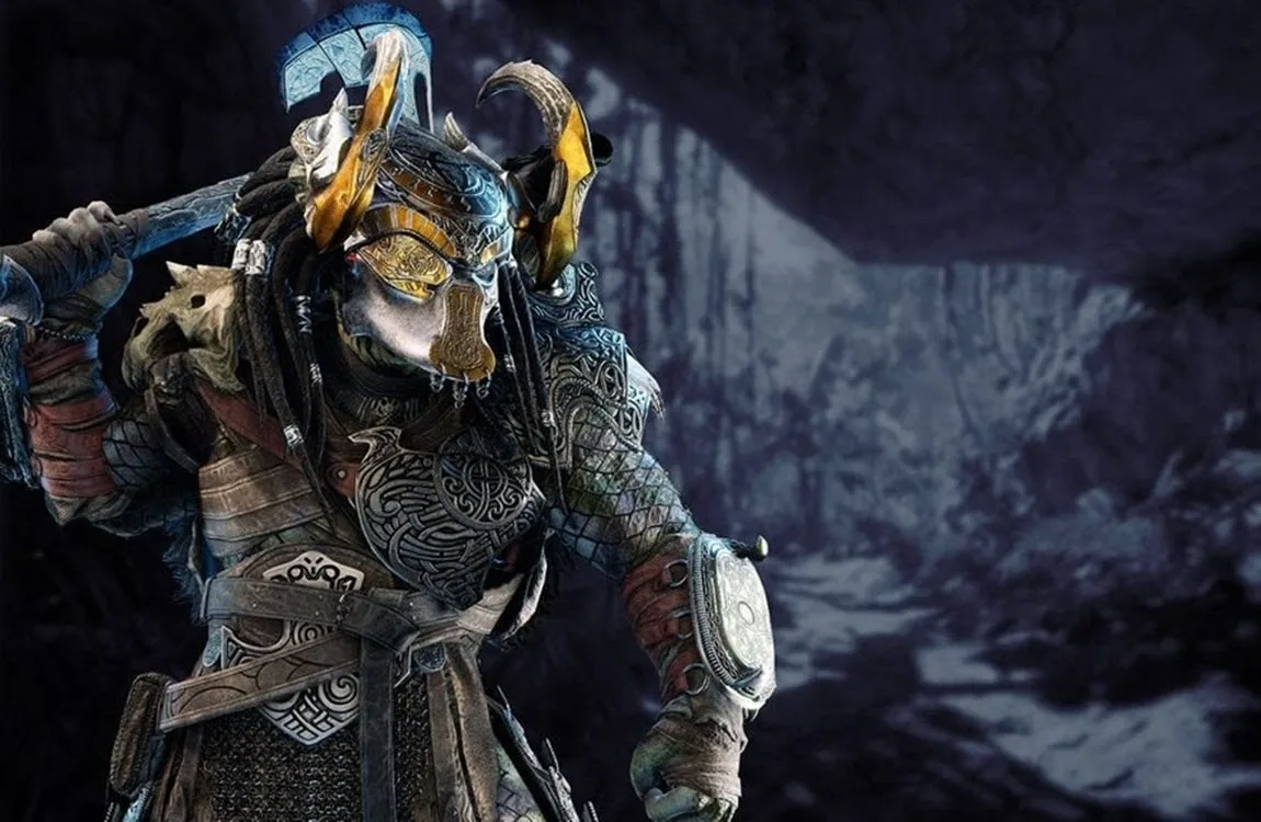 Viking Predator armor with fur chainmail and Norse details