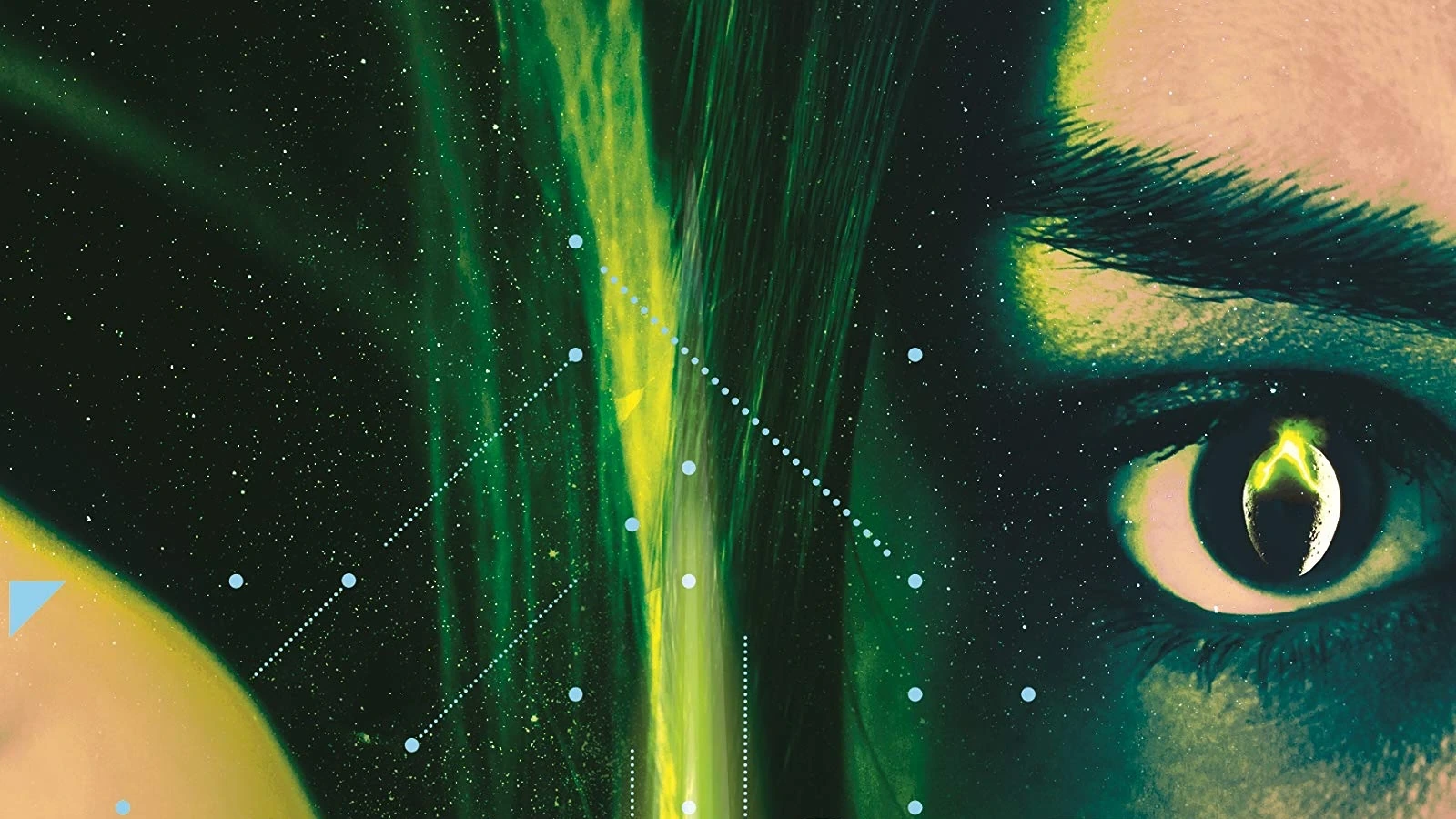 Close-up of the Alien: Echo cover, a glowing eye against a green starfield