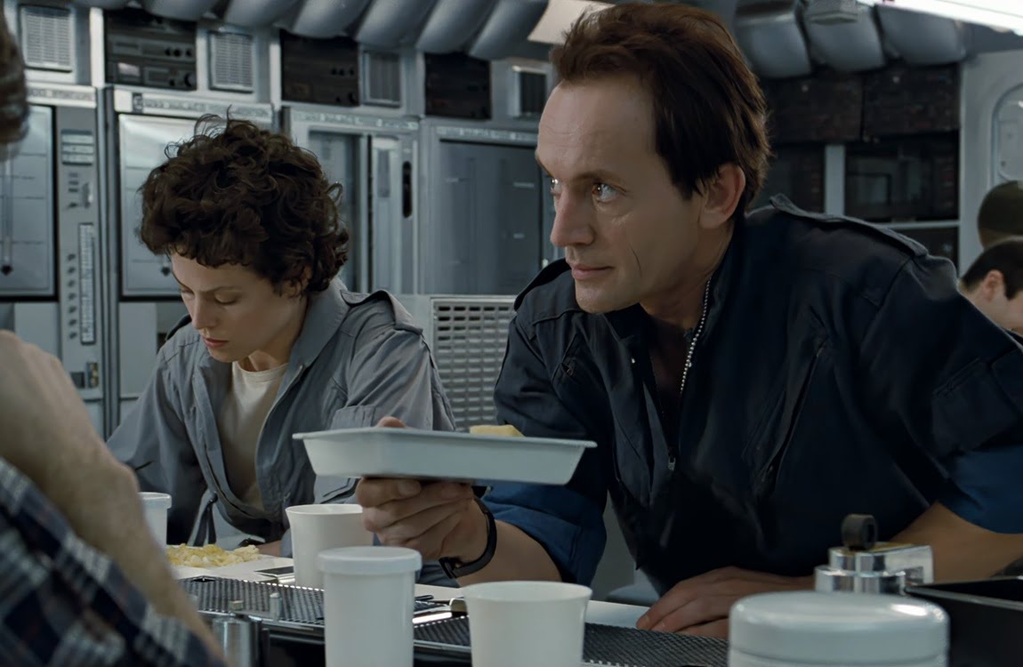 Bishop from Aliens with cornbread