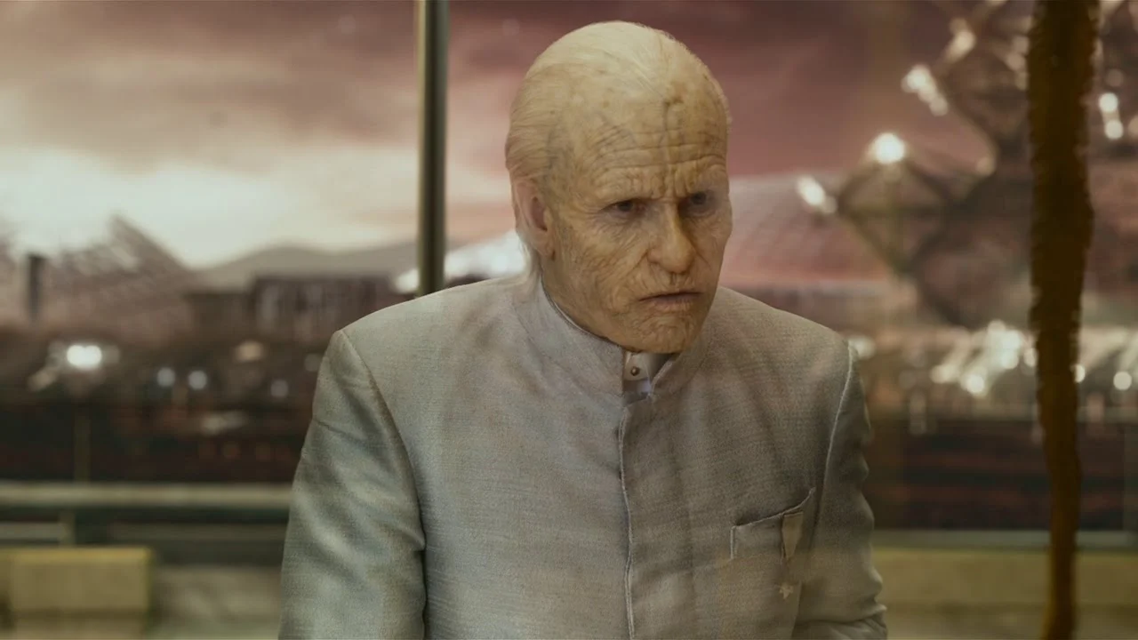 Old man Peter Weyland from Prometheus