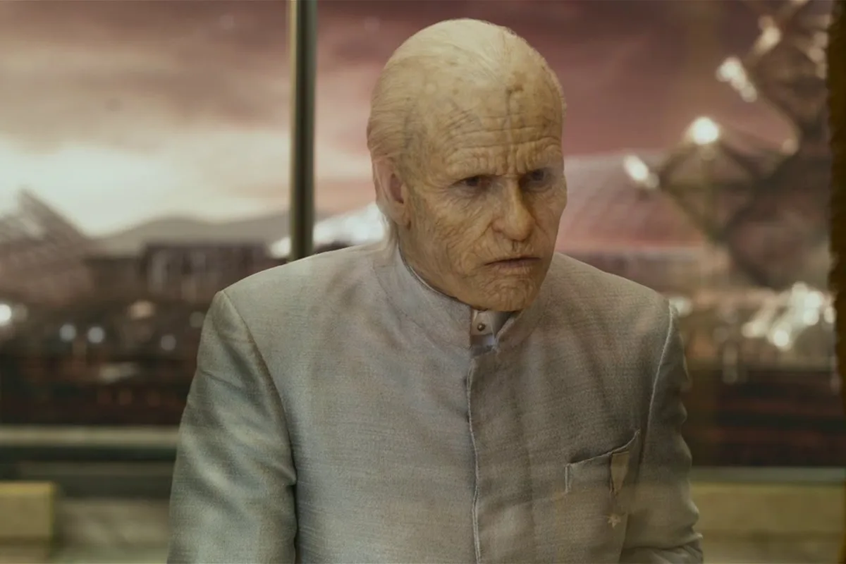 Old man Peter Weyland from Prometheus