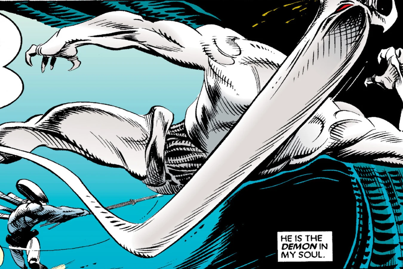 White hybrids fighting in Aliens vs. Predator: Deadliest of the Species