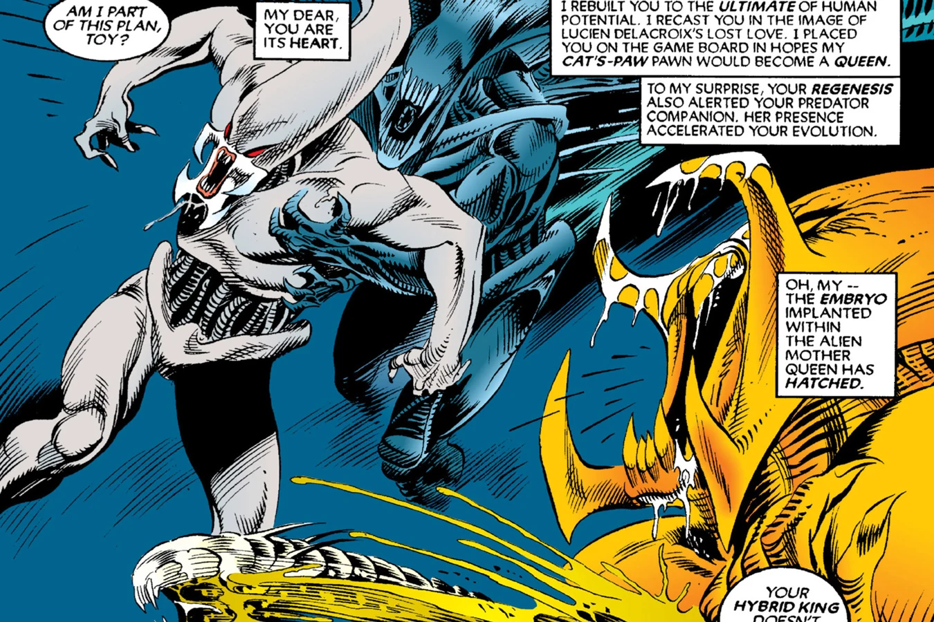 The White Hybrid King killed by a chestburster