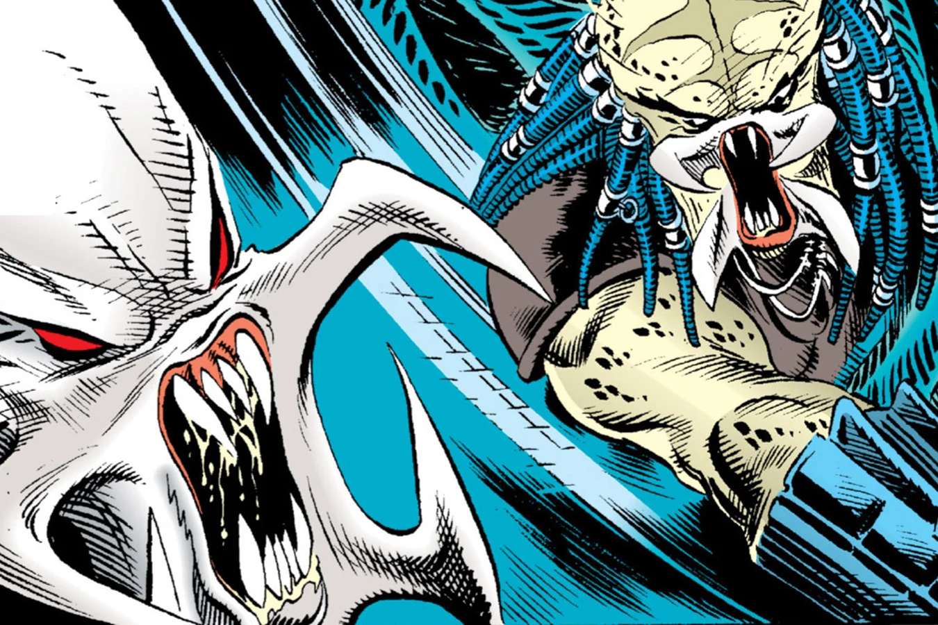 Big Mama Predator fighting the White Hybrid King