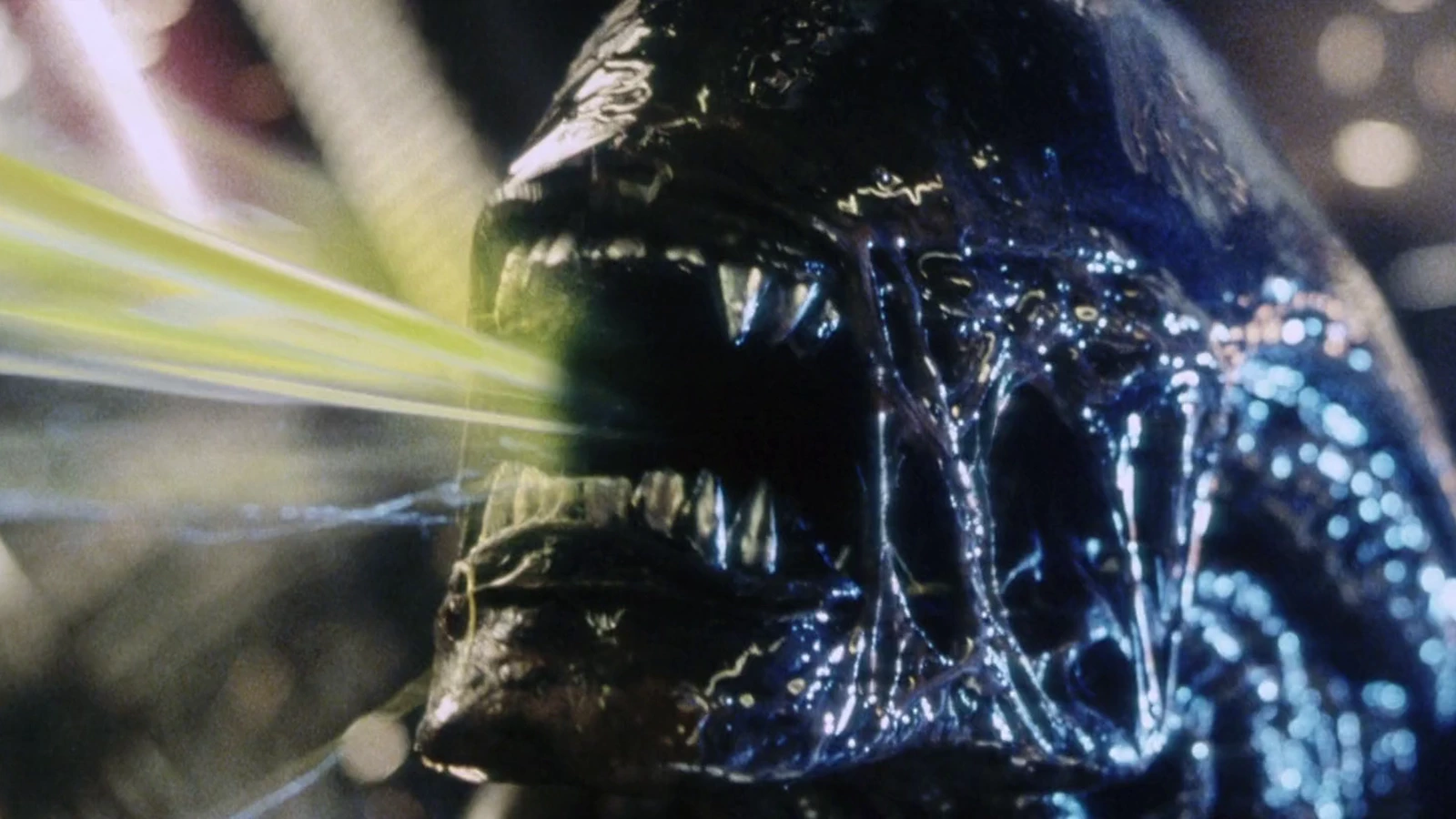 The Cloned Xenomorph from Alien: Resurrection spits acid