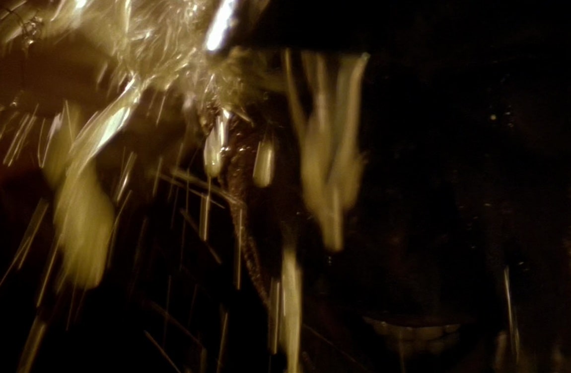 The Runner Xenomorph chestburster spits into the face of Murphy in Alien 3