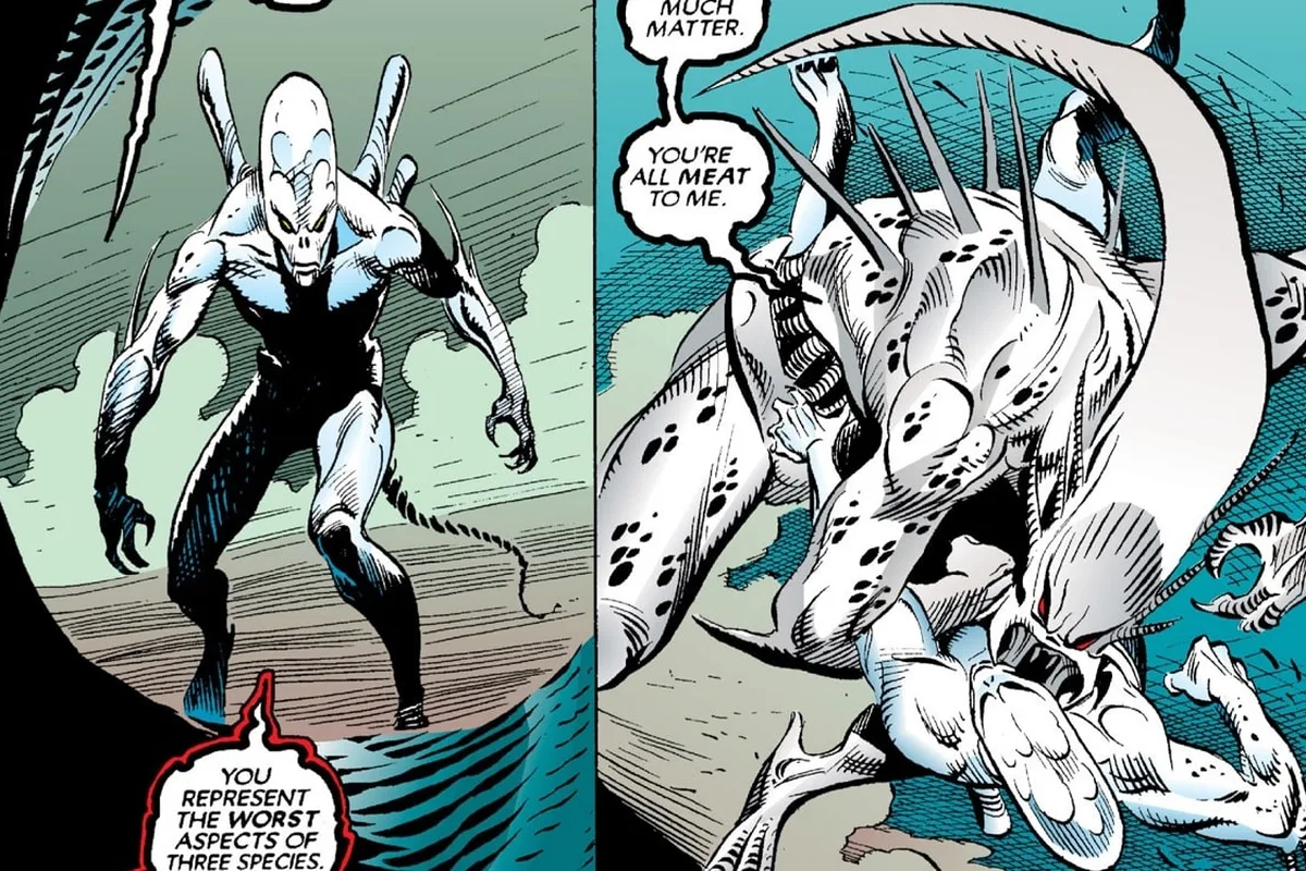 The White Hybrid King fighting the Trophy Hatchling