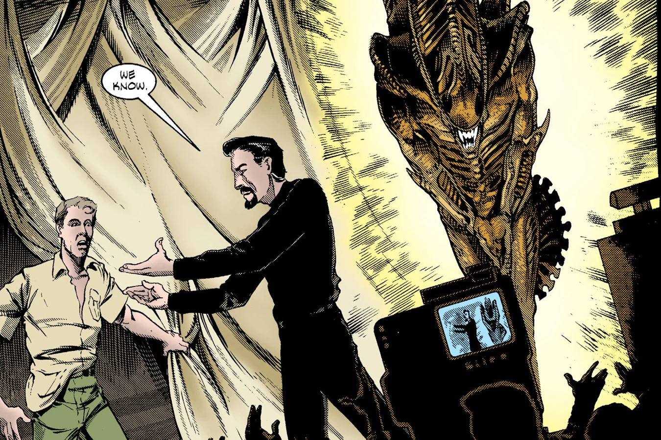 Salvaje unveils a Xenomorph Queen during a Church of Immaculate Incubation broadcast