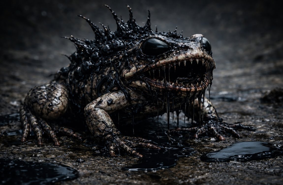 A Black Goo Pathogen infected frog