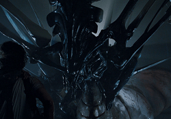 The Xenomorph Queen with an egg sack