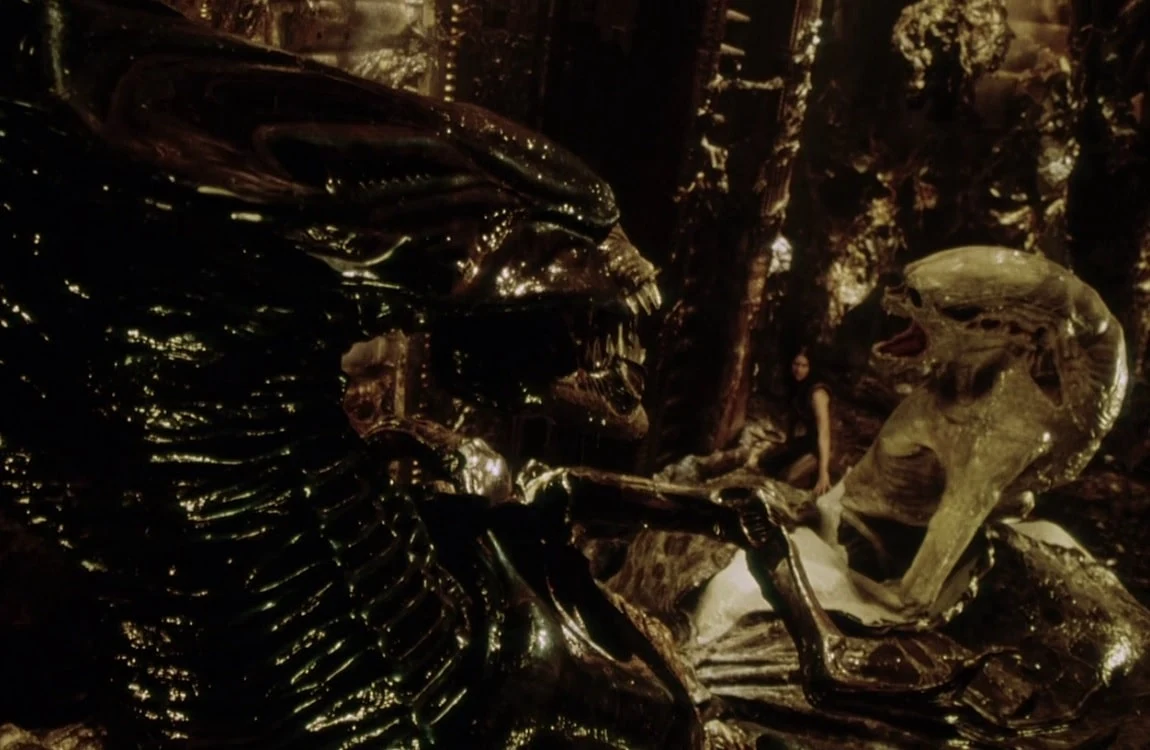 The cloned Auriga Queen and Newborn in the waste-tank nest in Alien: Resurrection