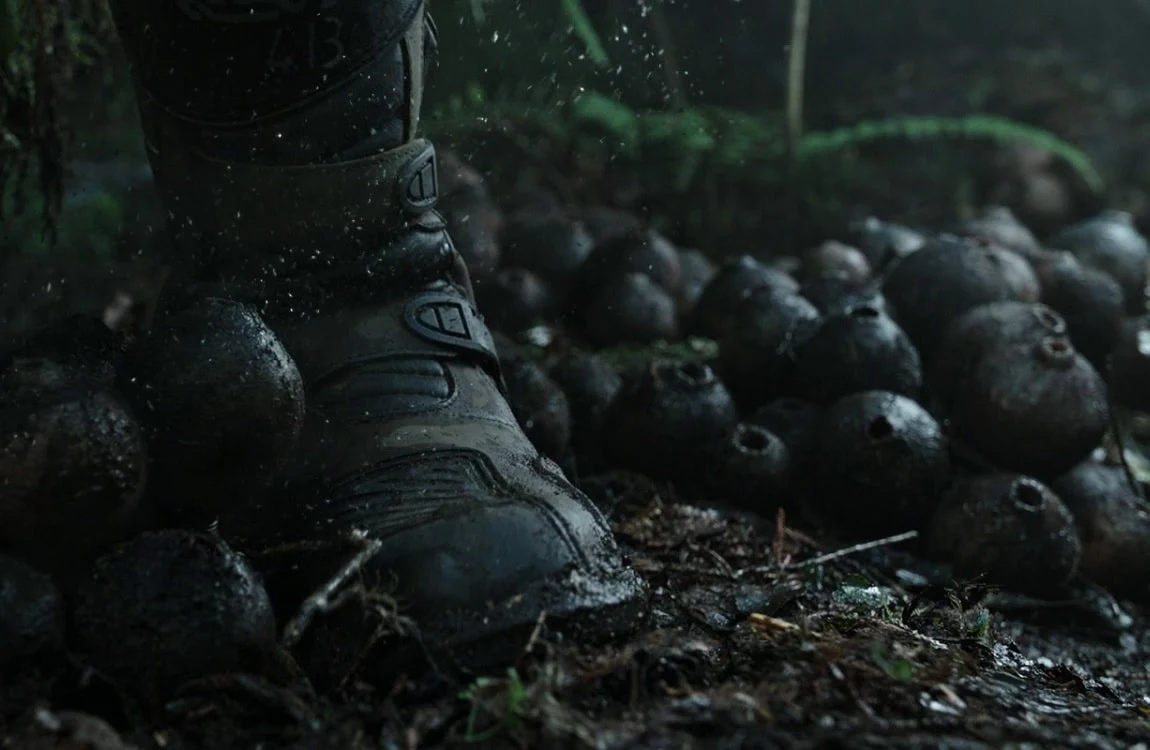 Neomorph egg sacks that release infectious spores in Alien: Covenant